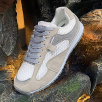 Damen Atmungsaktive Sneaker mit flexiblem Obermaterial und rutschfester Sohle – Grau