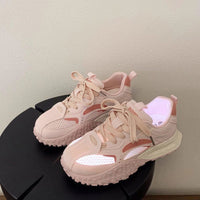 Damen Sportliche Sneakers mit atmungsaktivem Mesh-Obermaterial und dämpfender Sohle – Rosa