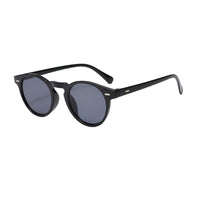 Runde Sonnenbrille mit halbtransparenter Fassung für Herren | Ideal für den täglichen Gebrauch im Freien – Schwarz