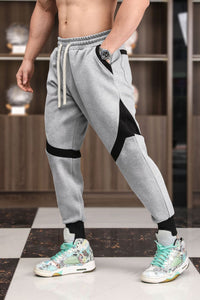 Elian | Farbblock Jogginghose – Hellgrau