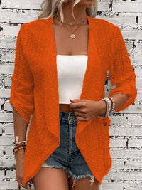 Damen Leichte Schichtenjacke aus atmungsaktiver Struktur – Orange
