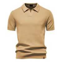 Ulrich – Strukturiertes Polo-Shirt – Beige