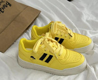 Damen Sneakers mit modischer Oberflächenstruktur und stoßdämpfender Sohle – Gelb