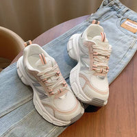 Damen Sportliche Sneakers mit atmungsaktiven Einsätzen und rutschfester Sohle – Rosarot