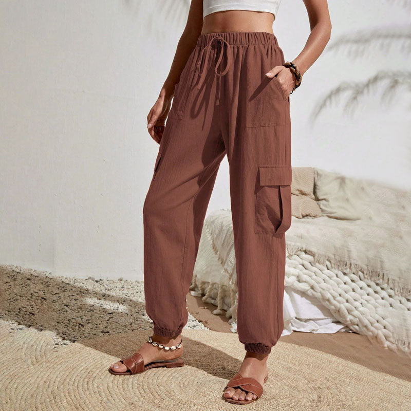 Amina leichte Cargohose | Farbige luftige Sommerhosen Damen - Perfekt für den Sommer