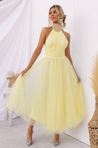 Kinsley | Elegantes Frühling-Sommer-Kleid – Gelb