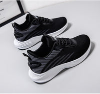 Herren Leicht Lauf Sportschuhe | Schnüren – Schwarz