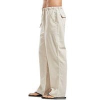 Heidi leinenhose mit kordelzug – Khaki