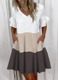 Heidi Mode | Pendelkleid mit V-Ausschnitt – Streifen