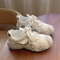 Damen Trendige Sportschuhe mit rutschfester Gummisohle – Cremeweiß