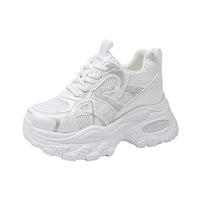 Damen Sportliche Chunky Sneakers mit dämpfender Sohle – Weiß