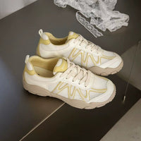 Damen Sportliche Sneakers mit dämpfendem Komfort und atmungsaktiver Konstruktion – Gelb