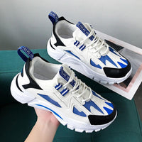 Damen Atmungsaktive Performance Sneakers mit stabilisierender Laufsohle – Weißblau