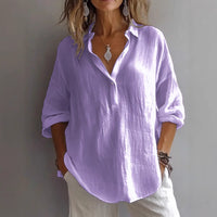 Didi™| Elegante Bluse mit V-Ausschnitt – Lila