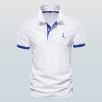 Peter - Poloshirt – Weiß und Blau