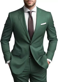 Herren Hochzeitsgast Anzug | Blazer und Hosen – Dunkelgrün