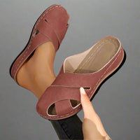 Greta | Bequeme Keilsandalen mit Zehenfreiheit – Rosa