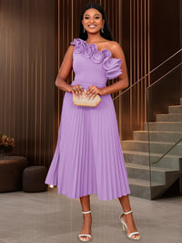Adi™ - Couture Asymmetrisches Ein-Schulter-Abendkleid – Lilac