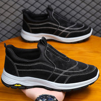 Damen Komfortable Slip-On Sneakers mit rutschfester Sohle und weichem Innenfutter – Schwarz