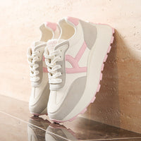 Damen Elegante Freizeit-Sneaker mit atmungsaktiver Sohle und gepolstertem Innenfutter – Rosa
