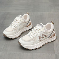 Damen Komfortable Sneaker mit atmungsaktivem Mesh-Obermaterial und stoßdämpfender Sohle – Khaki