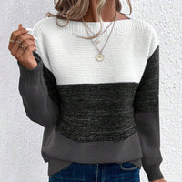 VIELSEITIGER LANGÄRMELIGER STRICKPULLOVER | MODERN, KOMFORTABEL, ELEGANT – Schwarz