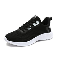 Damen Leichte und atmungsaktive Sport Sneakers mit flexibler Sohle – Schwarz