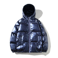 Greta | Gefütterte Thermo Steppjacke – Royalblau mit Kapuze
