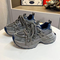 Damen Sportliche Sneakers mit futuristischem Design und stabiler Sohle – Blau