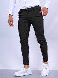 Virgil™ - Elegante Slim-Fit-Hose – Schwarz