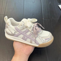 Damen Sportliche Mesh-Sneaker mit innovativer Schnürtechnologie – Champagnerlila