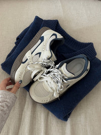 Damen Sportliche Sneakers mit atmungsaktiver Obermaterialstruktur – Blau