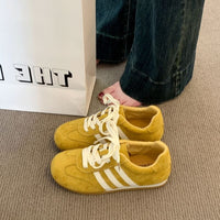 Damen Sportliche Sneakers mit rutschfester Sohle und weichem Obermaterial – Gelb