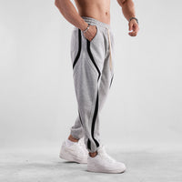 Arian | Gestreifte Casual Jogginghose – Dunkelgrau