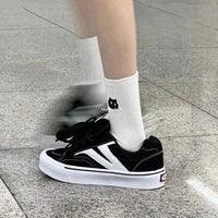 Damen Trendige Sneakers mit hohem Komfort und sportlicher Sohle – Schwarz