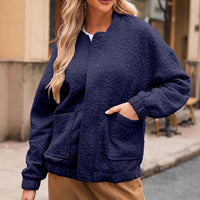 Jacke Damen Übergang mit floralem Muster | Leicht &amp; Kurz – Blau