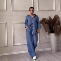 Kelen™ | Urban Stilvolles Hemd und Hosen-Set – Sapphire Blau