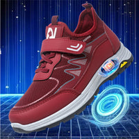 Damen Sportliche Sneaker mit innovativem Klettverschluss und atmungsaktiver Mesh-Oberfläche – Rot