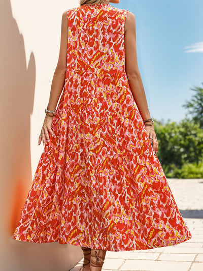 Zuri | Figurbetontes, ärmelloses Blumenkleid