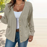 Angela Sommerweste | Damen lässig Sommer gestrickt Strickjacke – Khaki