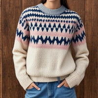 Adriana® | Bequemer Eleganter Pullover – Weiß