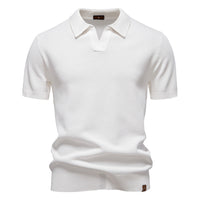 Ulrich – Strukturiertes Polo-Shirt – Weiß