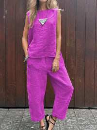 Monica™ | Bequemes zweiteiliges Sommerset – Lila