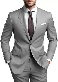 Herren Hochzeitsgast Anzug | Blazer und Hosen – Hellgrau