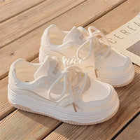 Damen Sportliche Sneakers mit dämpfender Sohle und atmungsaktiver Mesh-Oberfläche – Beige