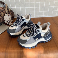 Damen Sportliche Chunky Sneakers mit einzigartigem Design – Blau