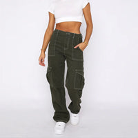 Damen Cargo-Hose mit weitem Bein – C