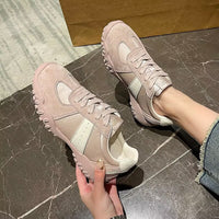 Damen Sportliche Sneakers mit innovativer Sohle und hochwertigem Wildleder-Obermaterial – Altrosa