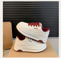 Damen Modische Plateau Sneakers mit komfortabler Dämpfung – Rot