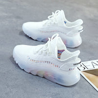Damen Atmungsaktive Lauf-Sneakers mit flexibler Dämpfung – Weiß